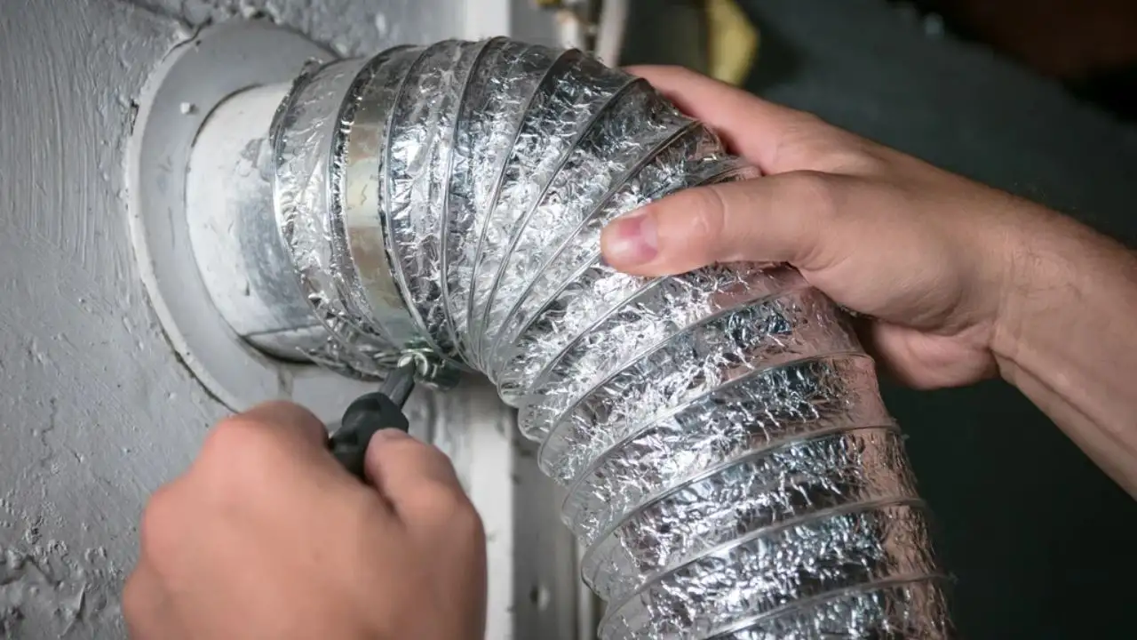 Safety precautions when using a leaf blower to clean dryer vents