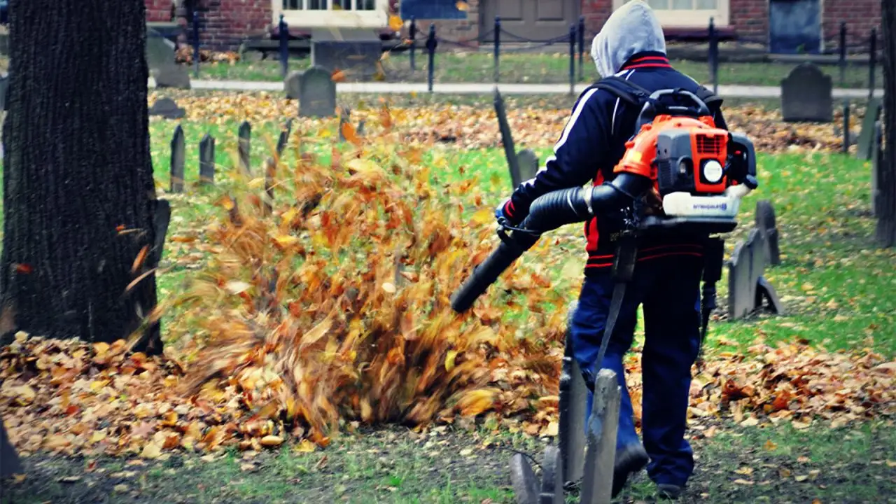 What should I do if my leaf blower starts smoking